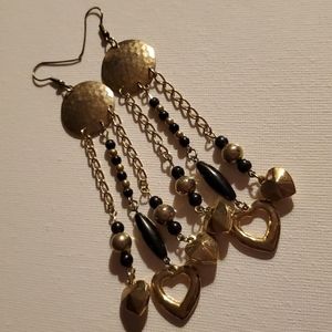 Beaded heart earrings